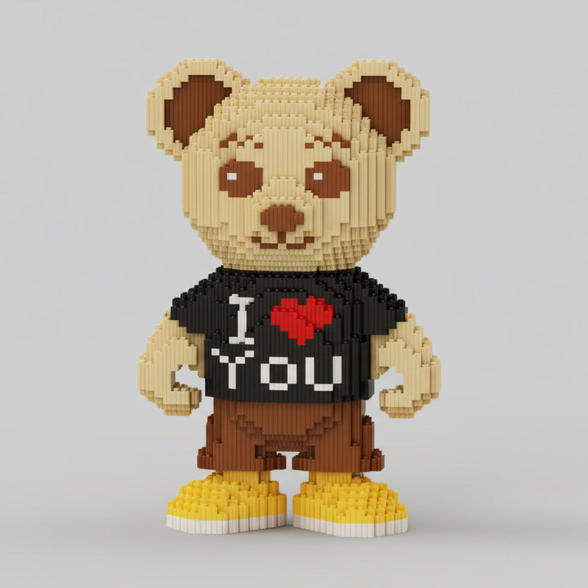 I Love You Bär mit gelben Schuhen | Bausteine