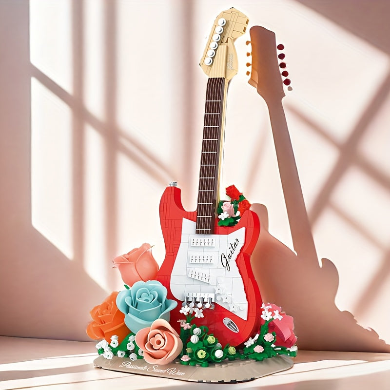 Gitarre mit Blumen | Bausteine
