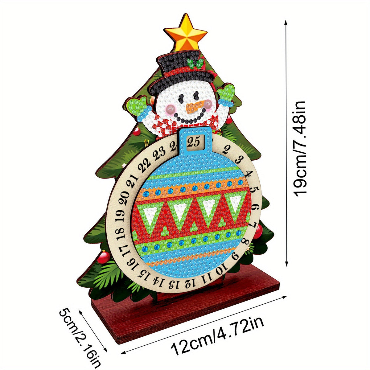 Schneemann im Weihnachtsbaum | Kalender | Diamond Painting