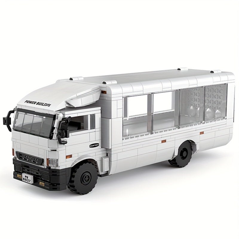 Weißer Container-LKW | Bausteine