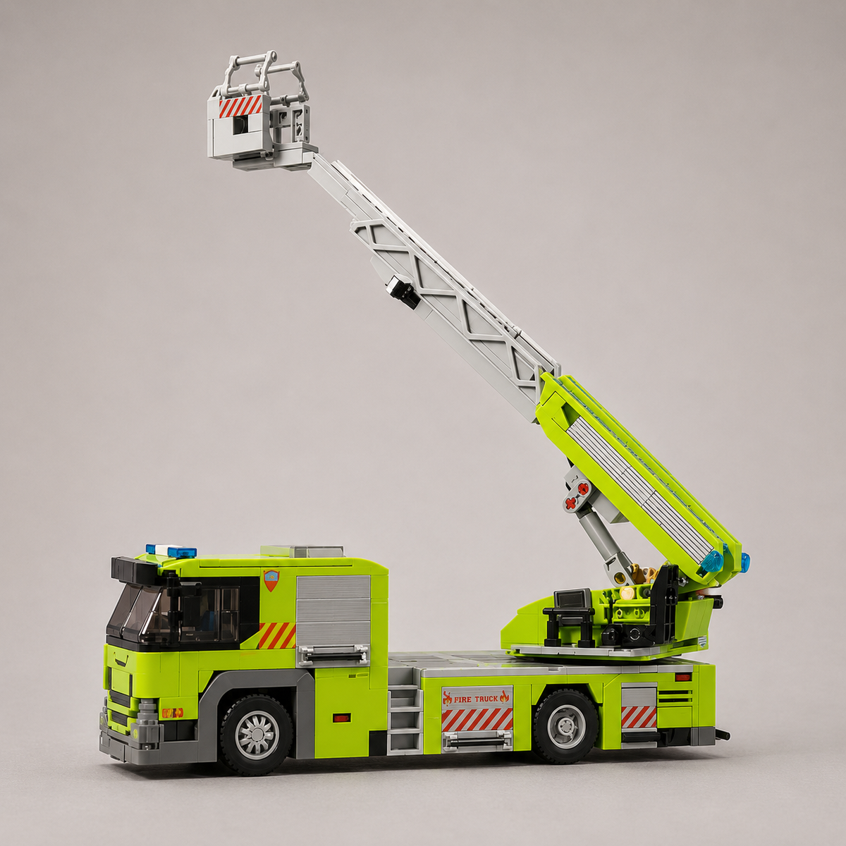 Feuerwehrfahrzeug mit Leiter | Bausteine