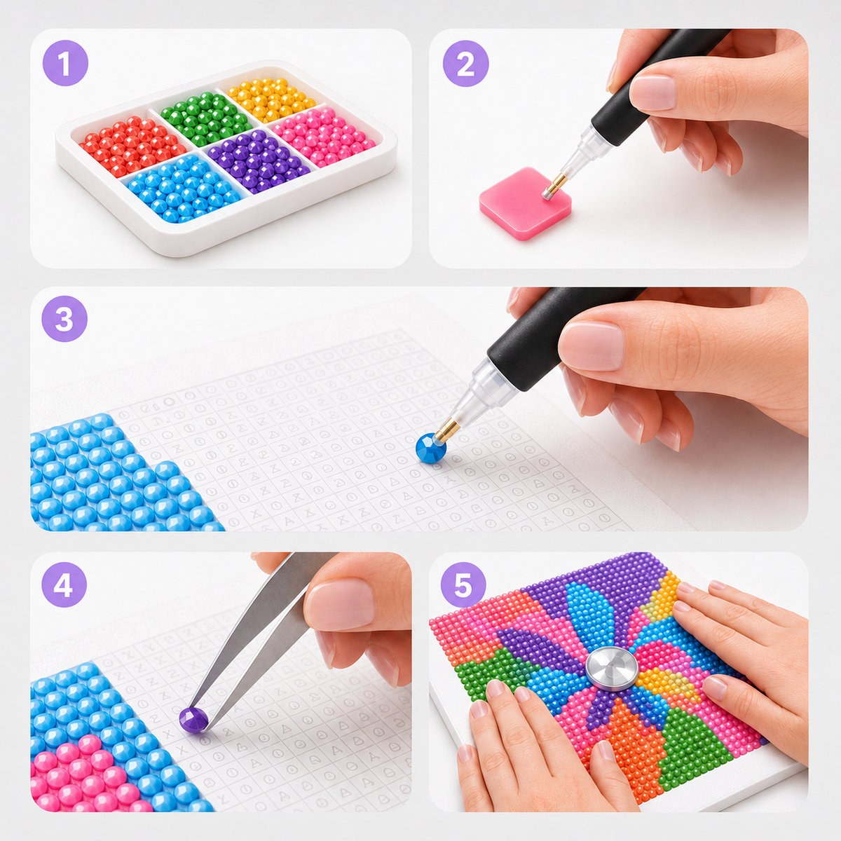 Weihnachtsanhänger | Prachtvolles Rentier | Diamond Painting