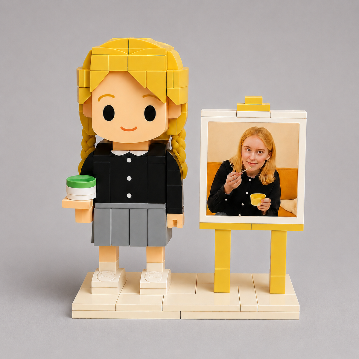 Eigenes Foto als Baustein-Figur – 1 Person personalisiert | Bausteine