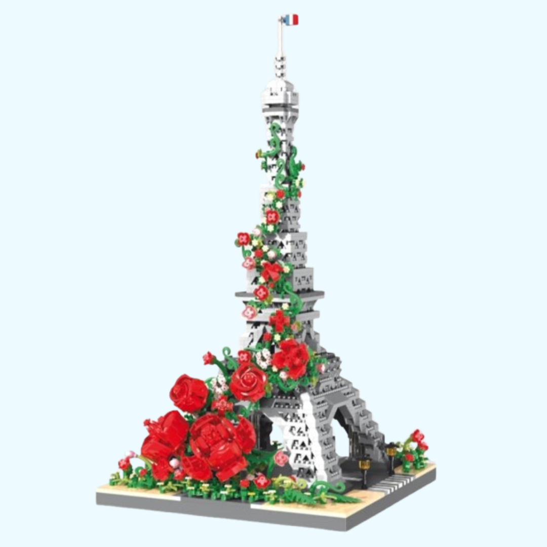 Eiffelturm mit Rosen | Bausteine
