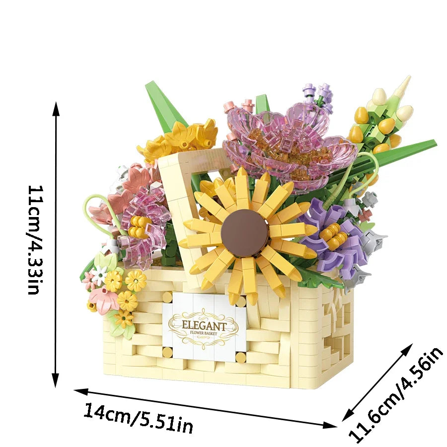 Kreativer Blumenkorb | Bausteine