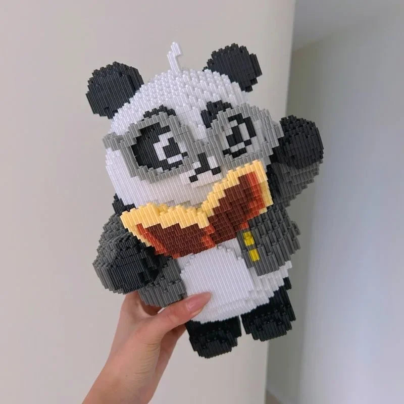 Panda mit Buch | Bausteine
