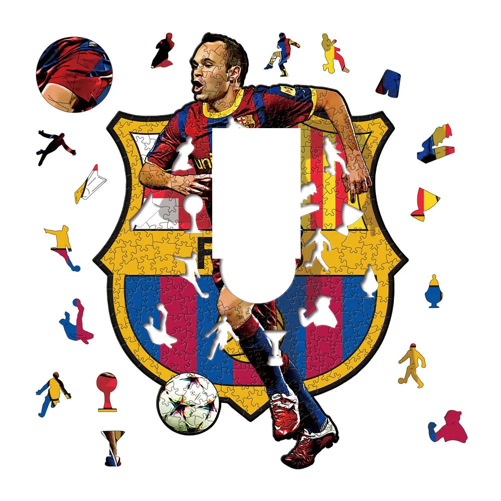 Andrés Iniesta | 2D Holzpuzzle