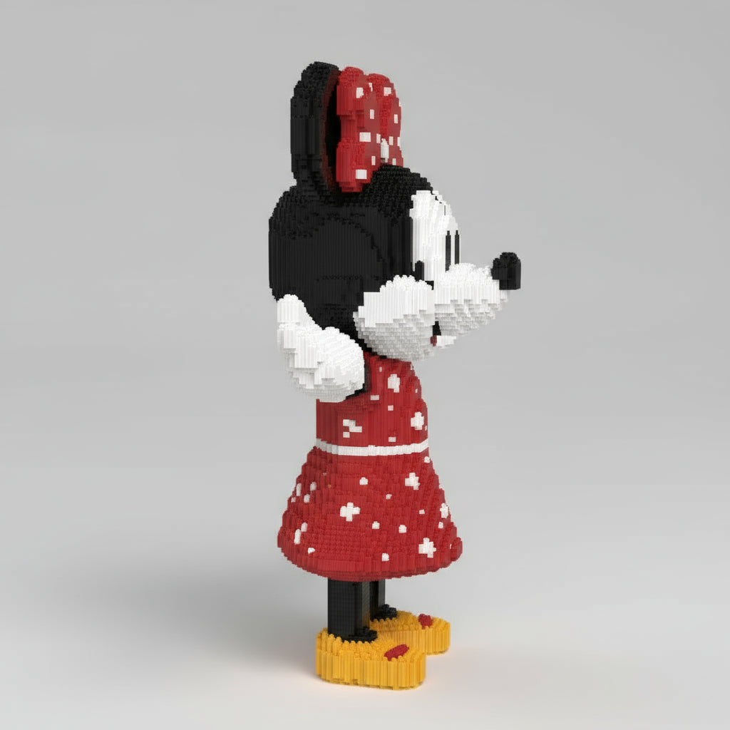 MEGA Maus im roten Kleid mit Schleife | Bausteine