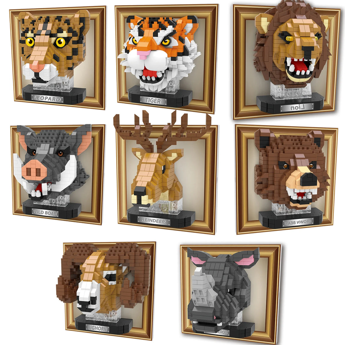 Mini 3D Bild Hirsch | Bausteine