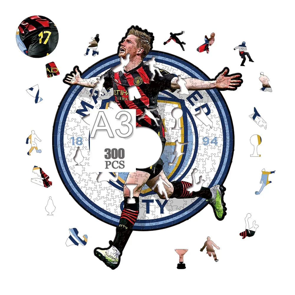 Kevin de Bruyne | Manchester City | 2D Holzpuzzle