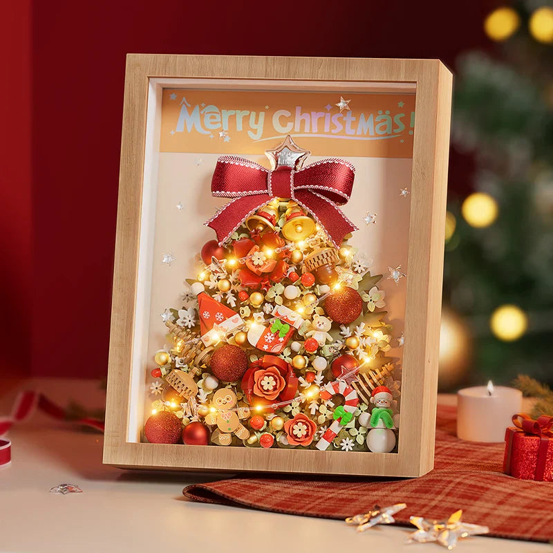 Weihnachtsbaum im Bilderrahmen | Bausteine