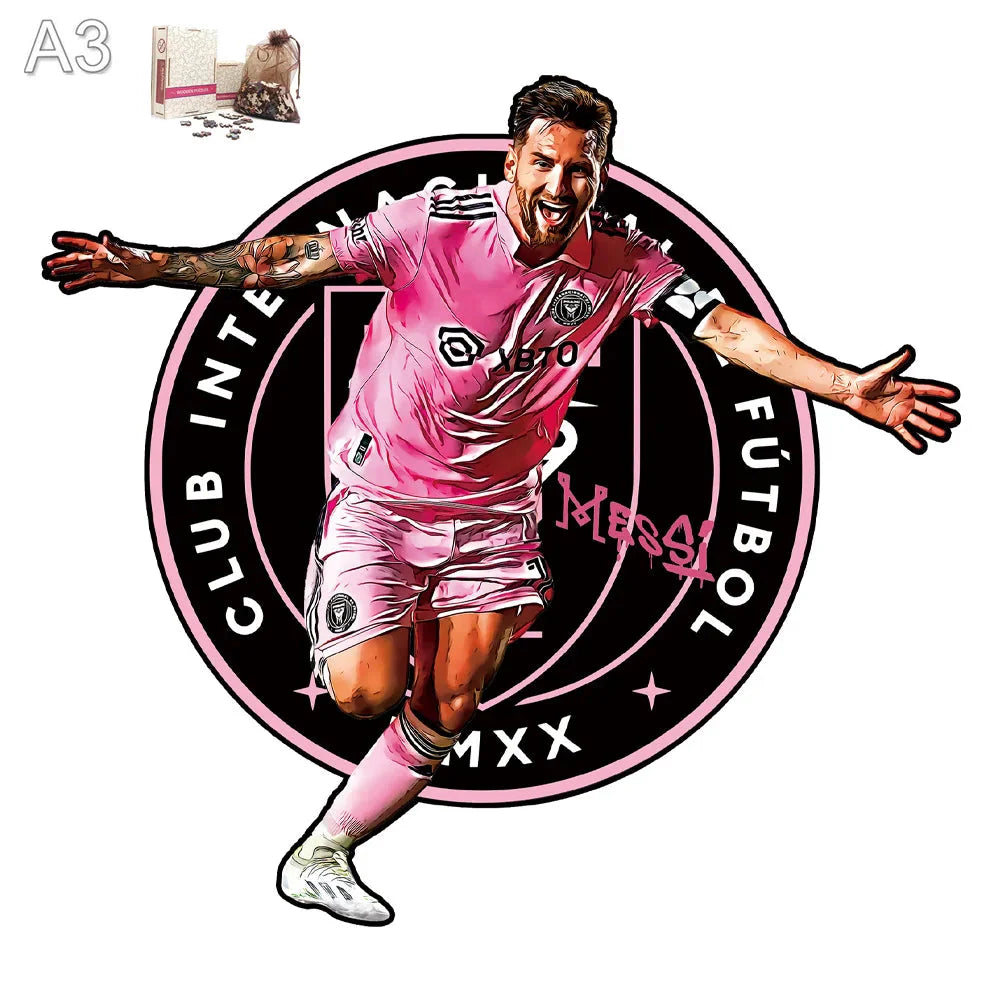 Messi Inter Miami Heimtrikot | 2D Holzpuzzle