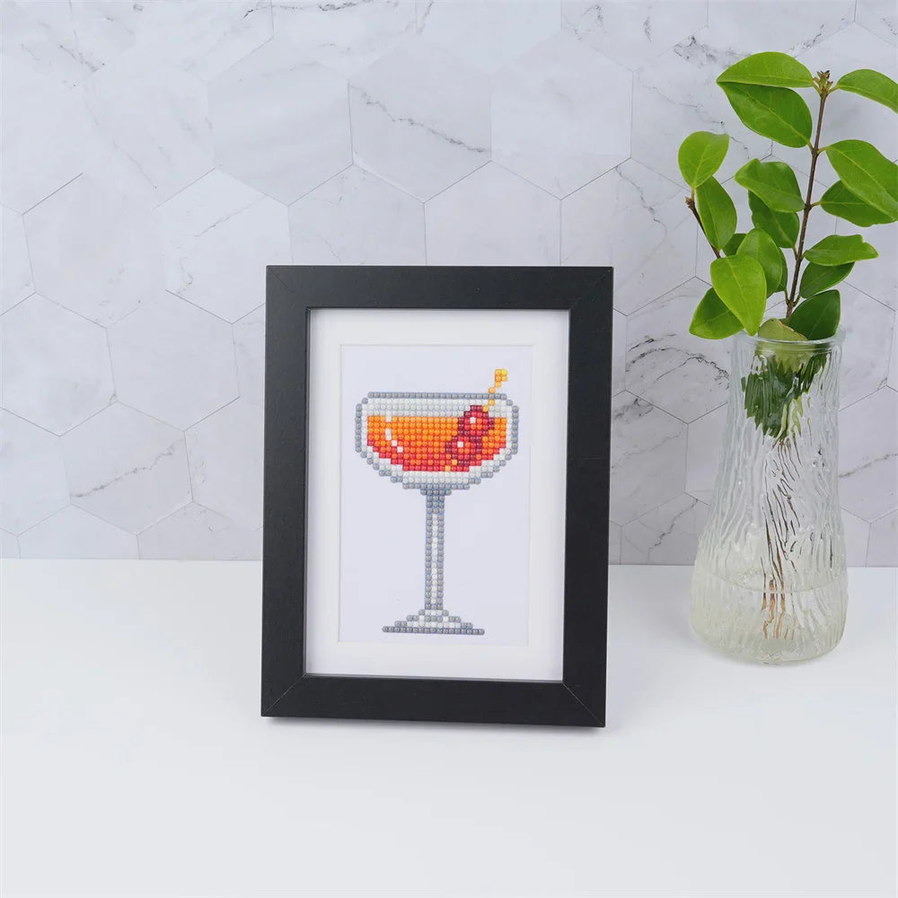 12 Mini Diamond Paintings | Cocktails | Diamond Painting