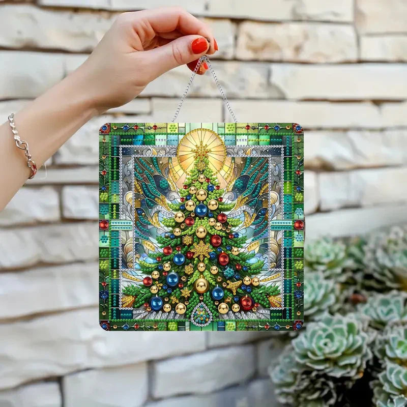 Weihnachtsbaum | Türanhänger | Diamond Painting