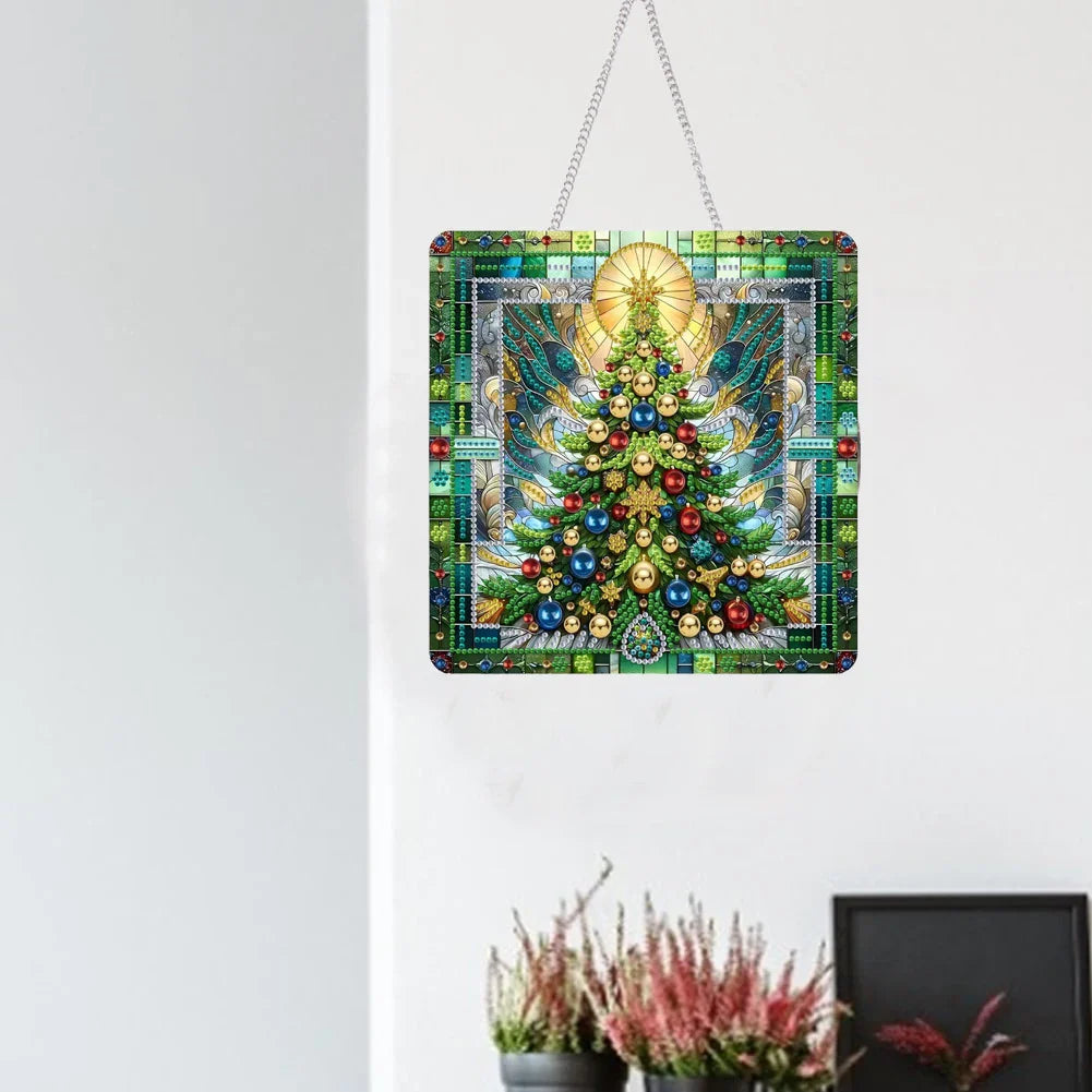 Weihnachtsbaum | Türanhänger | Diamond Painting