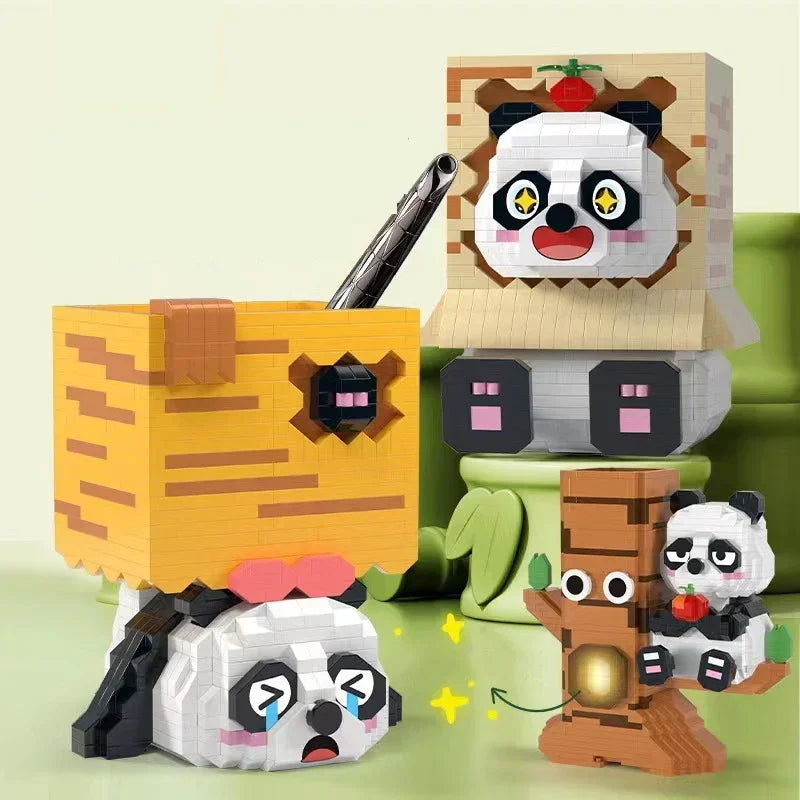 Panda im Baum Stiftehalter | Bausteine