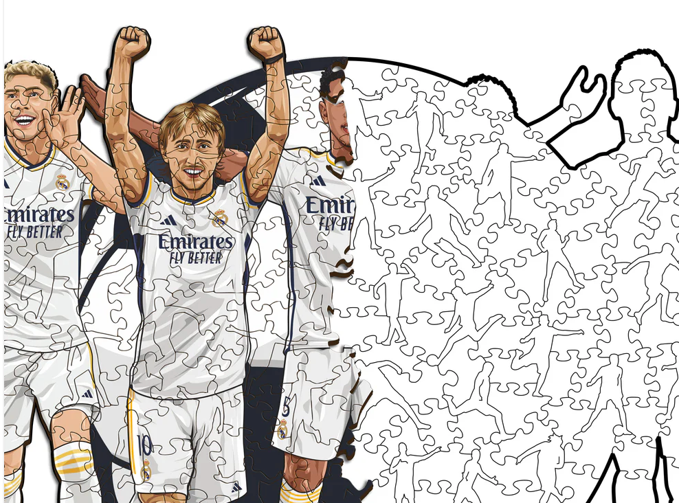 Real Madrid 5 Spieler | 2D Holzpuzzle