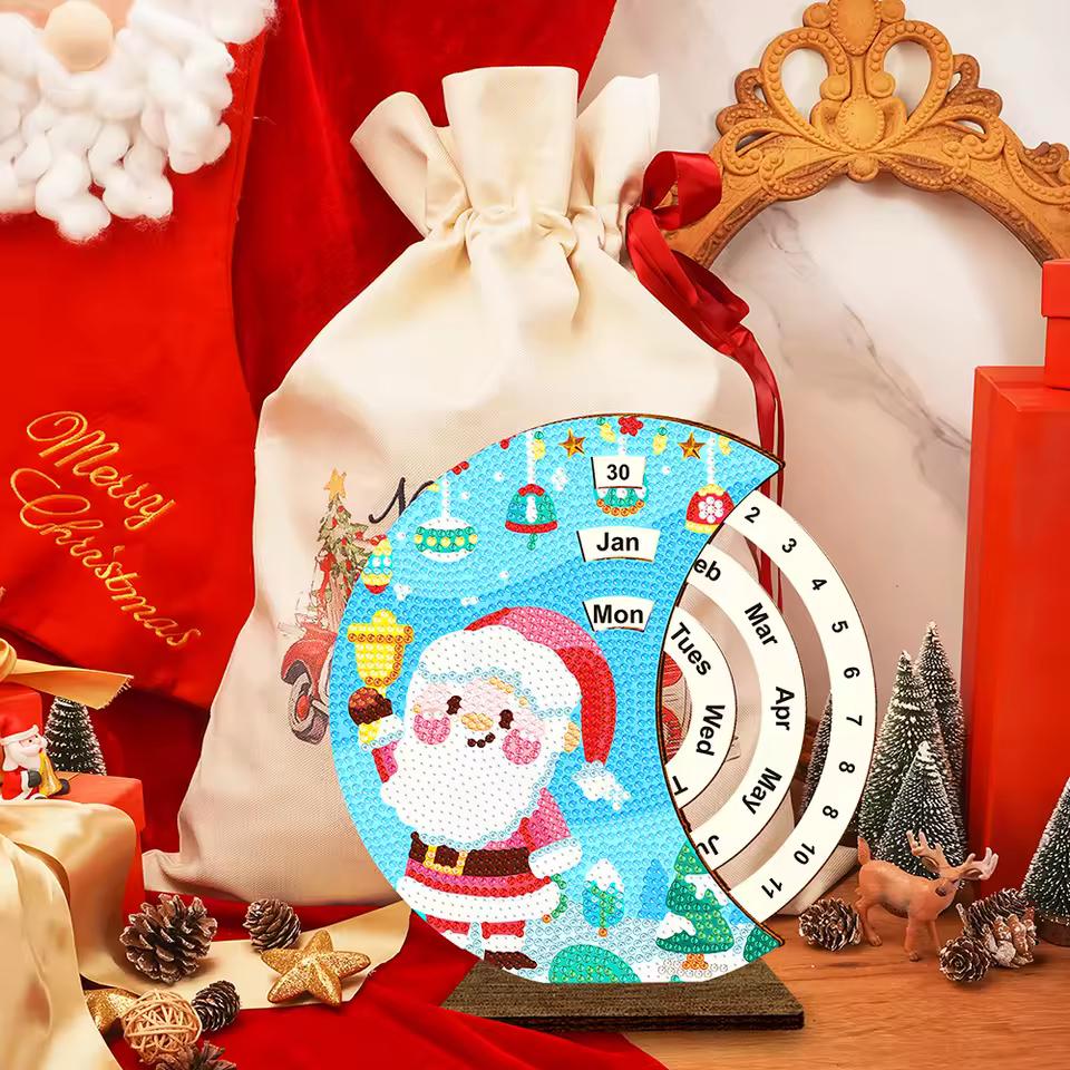 Weihnachtsmann mit Glocke | Kalender | Diamond Painting