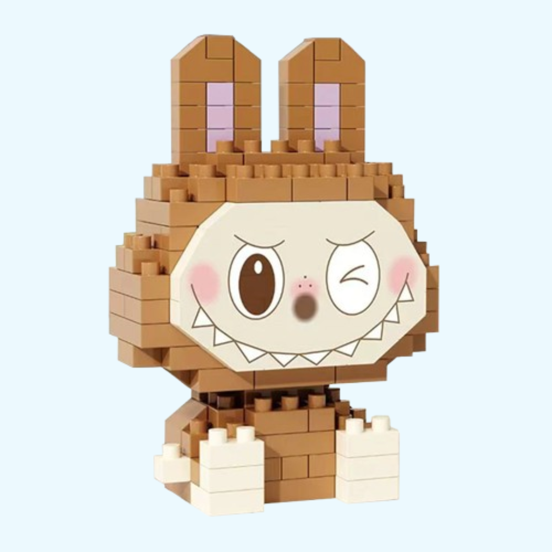 Mini Brauner Labubu | Bausteine