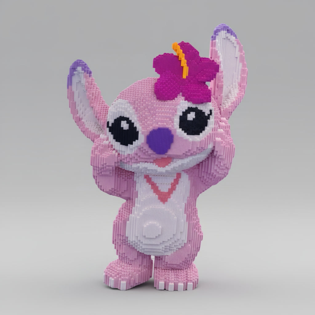 Mega Rosa Wesen mit Blume | Bausteine