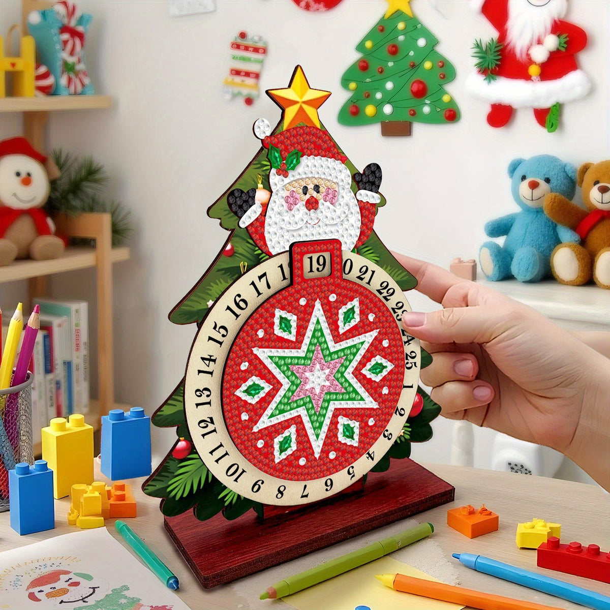 Weihnachtsmann im Weihnachtsbaum | Kalender | Diamond Painting