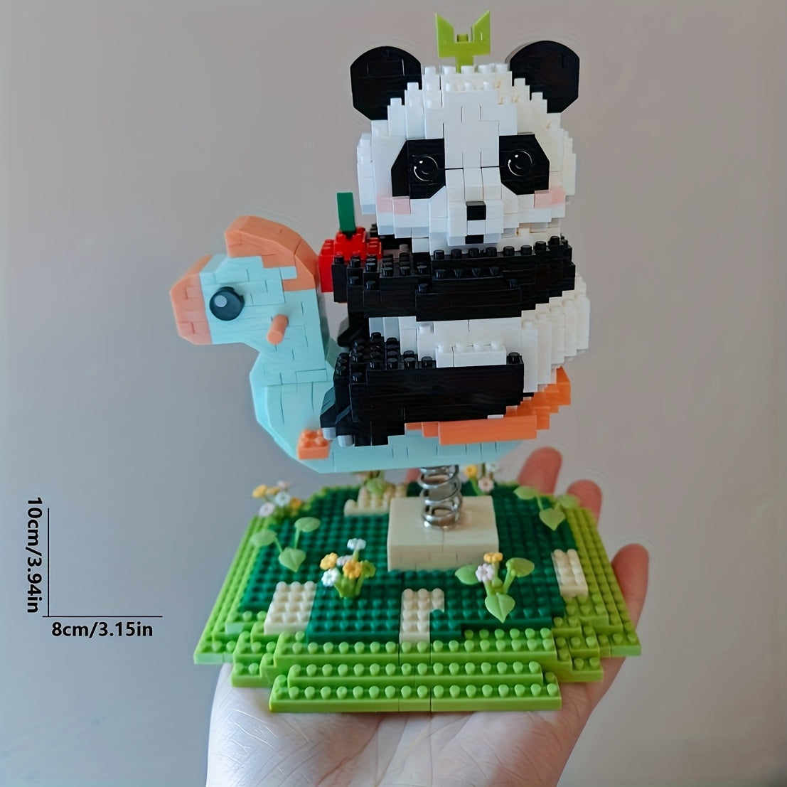 Panda auf der Wippe | Bausteine