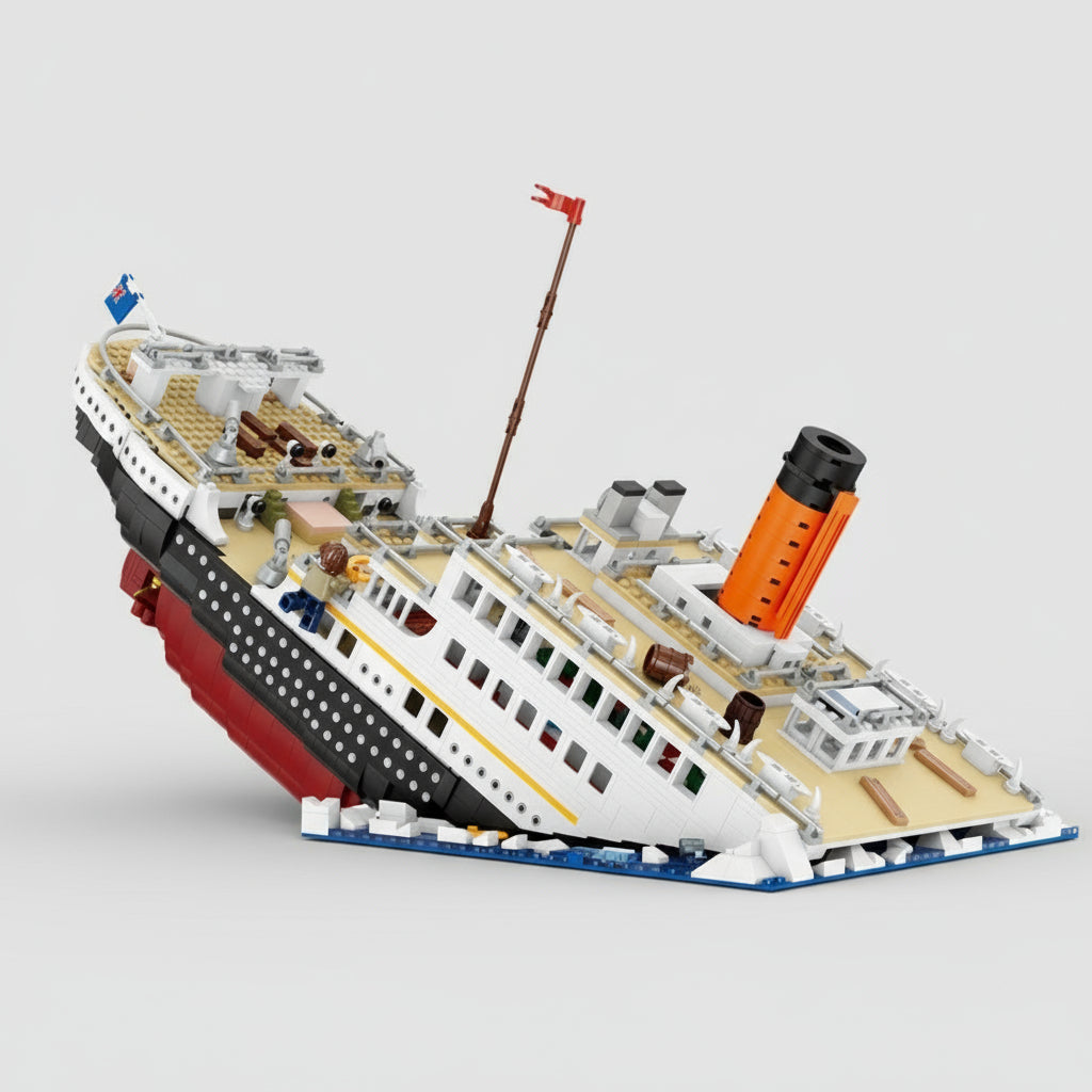 Halb gesunkene Titanic | Bausteine