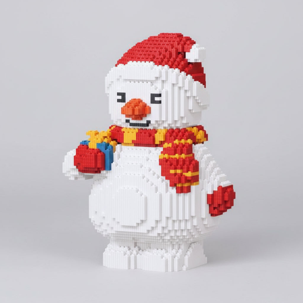 Schneemann mit Schal | Bausteine