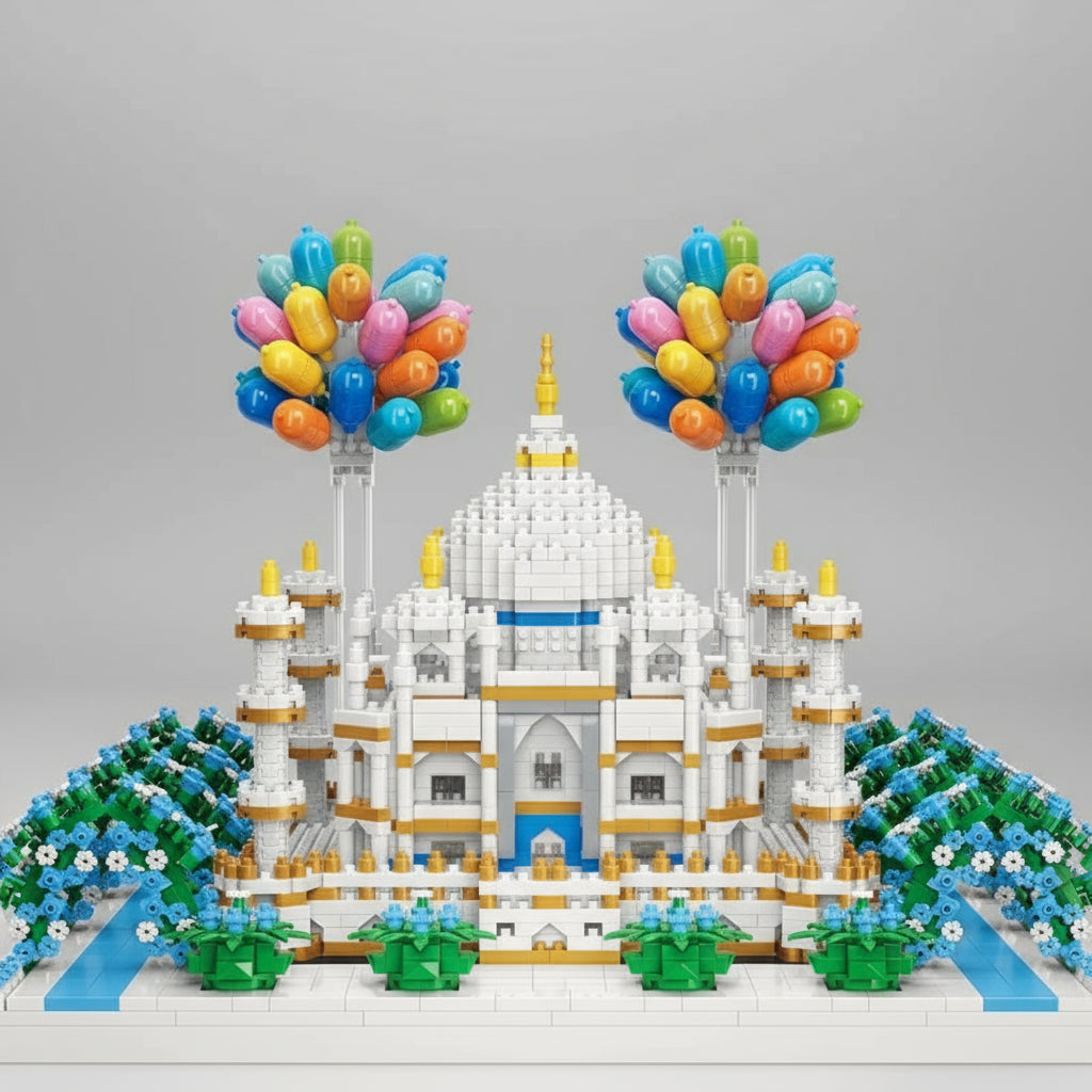 Taj Mahal mit Luftballons | Bausteine