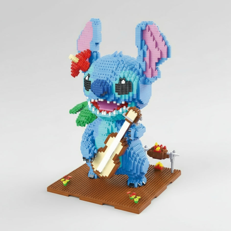 Blaues Wesen mit Gitarre | Bausteine