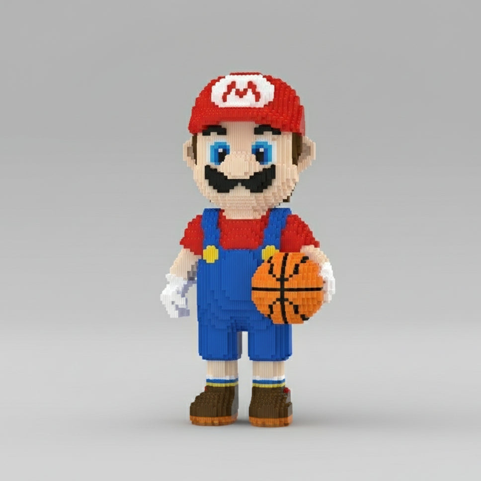 Klempner mit Basketball | Bausteine