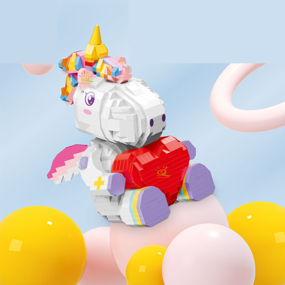 Einhorn mit Herz | Bausteine