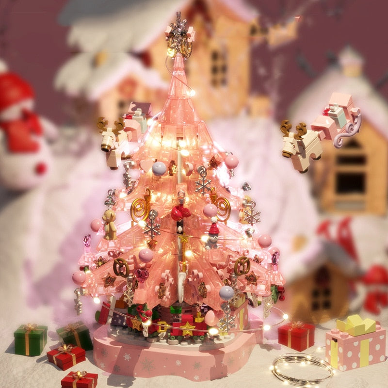 Rosa Weihnachtsbaum | Bausteine