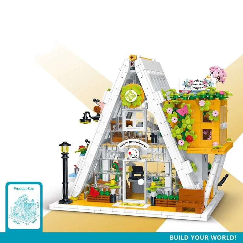 Glasblumenladen | Bausteine