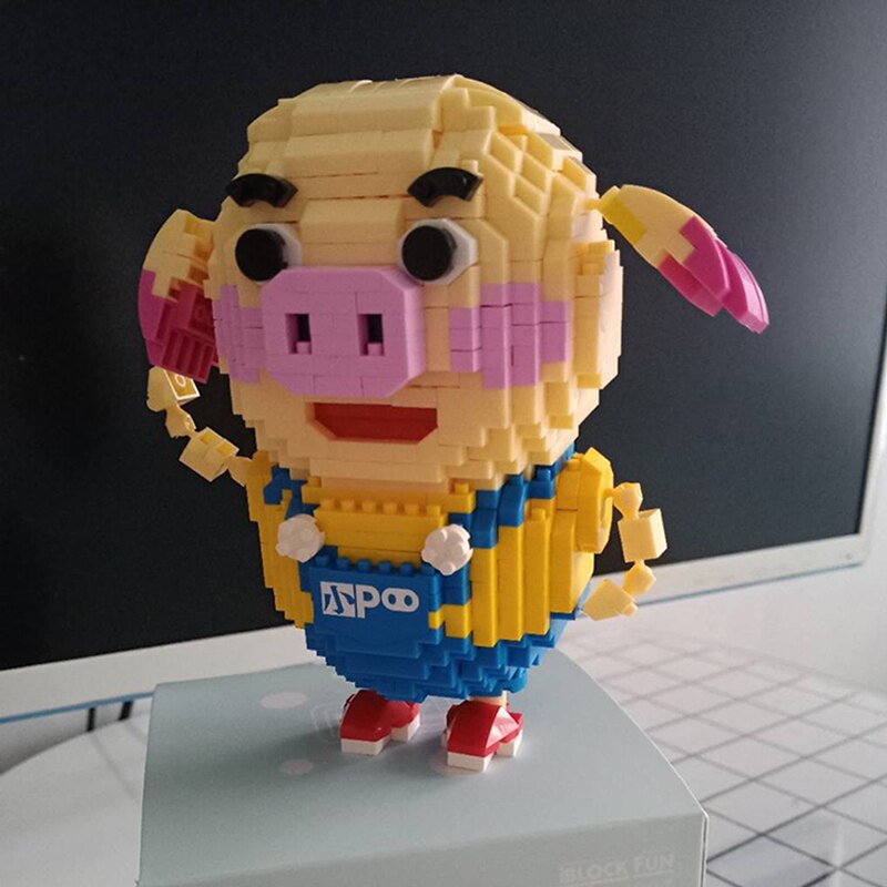 Schwein mit Latzhosen | Bausteine