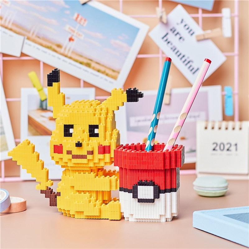 gelbes Blitzmonster Stiftablage | Bausteine