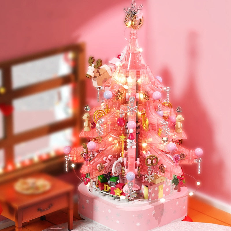 Rosa Weihnachtsbaum | Bausteine