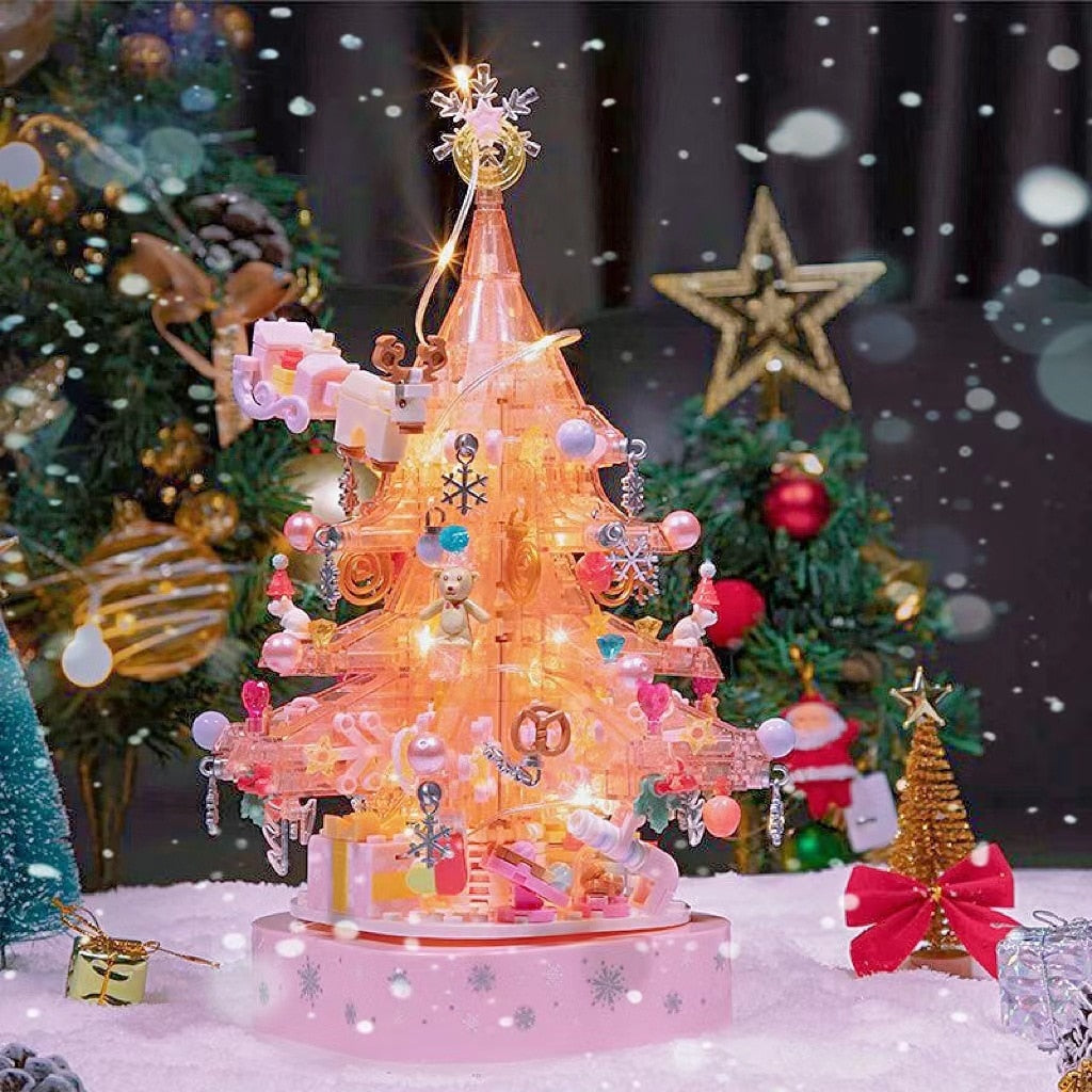 Rosa Weihnachtsbaum | Bausteine