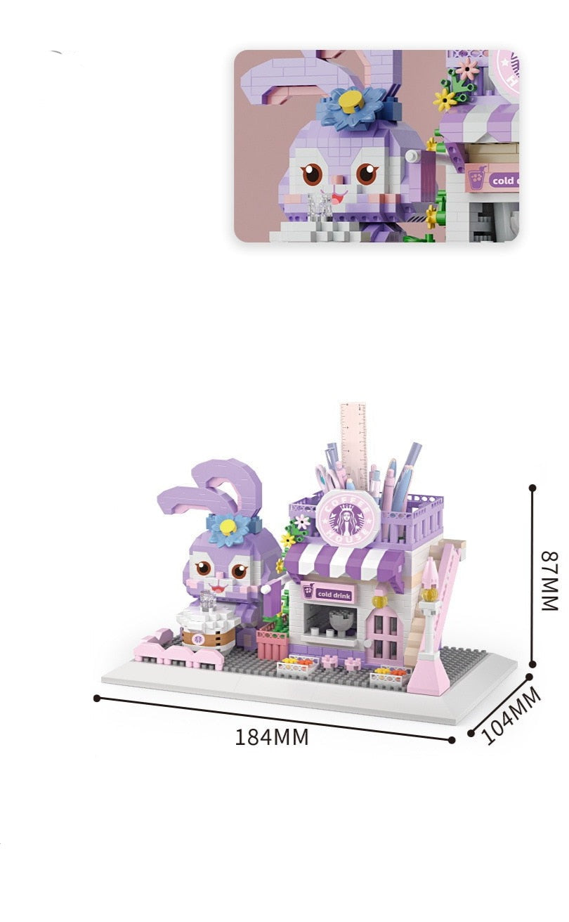 Lila Kaninchen Stiftablage | Bausteine
