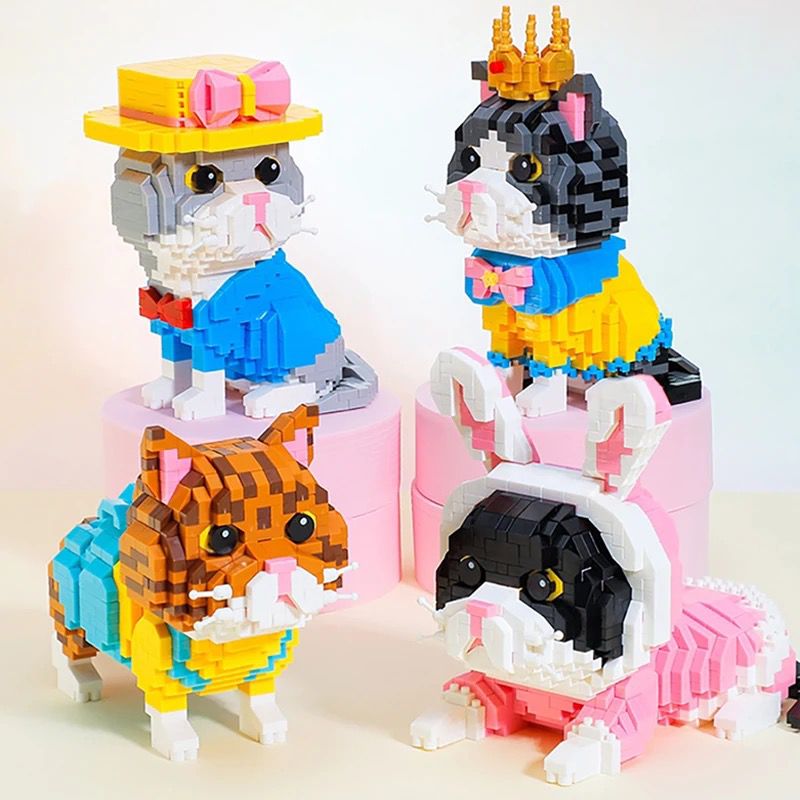 Katze mit Hut | Bausteine