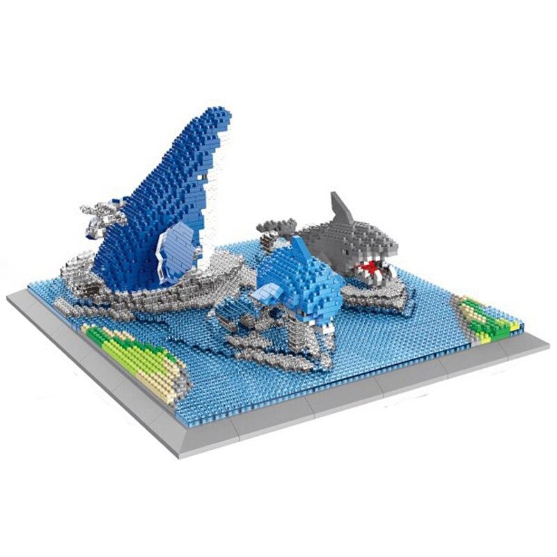 Hai, Delfin und Wal im Meer | Bausteine