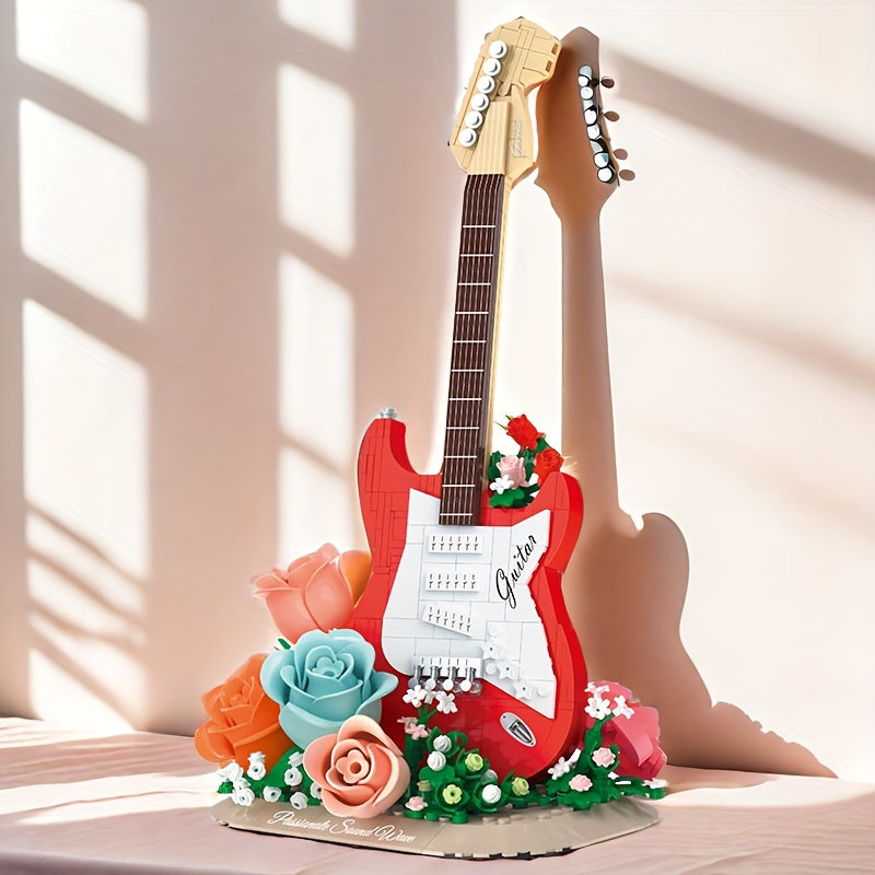 Gitarre mit Blumen | Bausteine