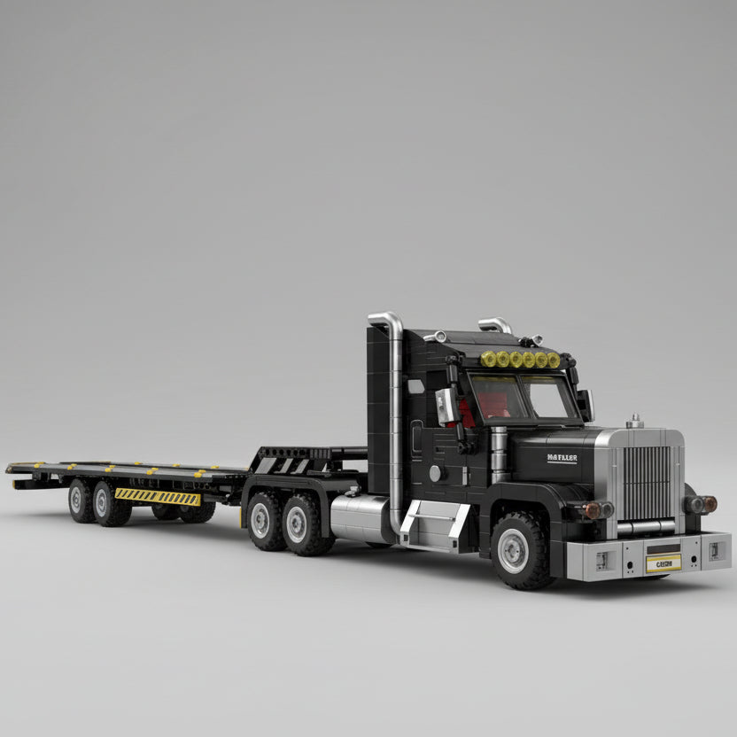 MEGA Premium Schwarzer LKW | Bausteine