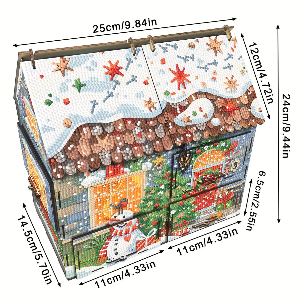 Haus mit Schubladen | Bausatz | Diamond Painting