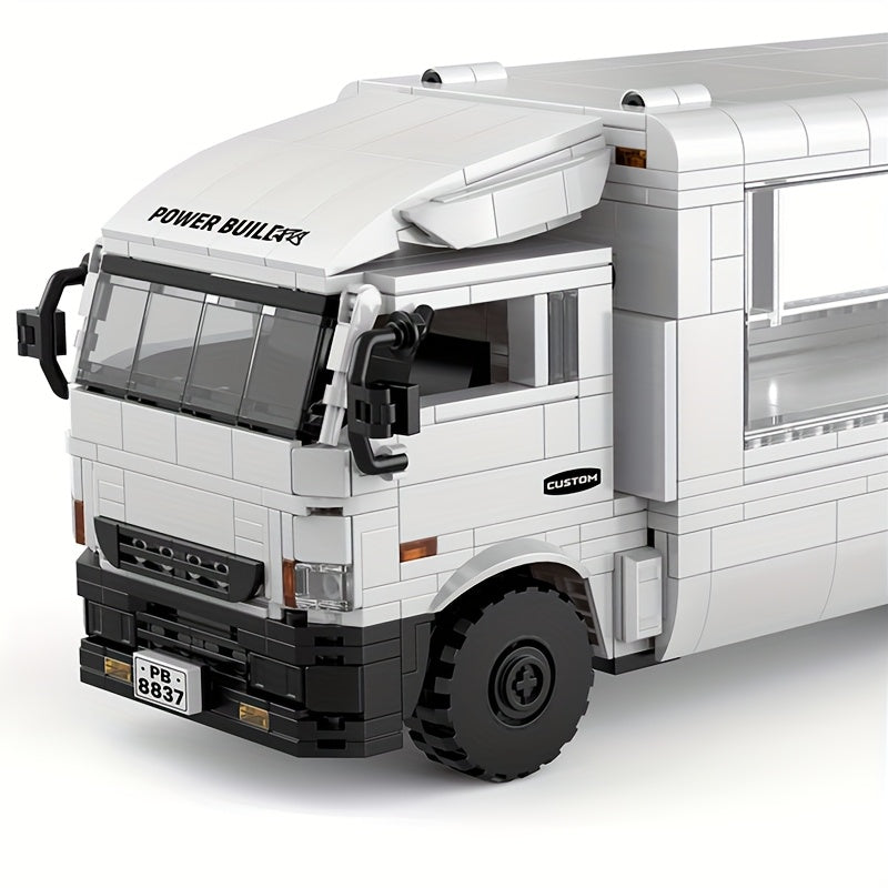 Weißer Container-LKW | Bausteine