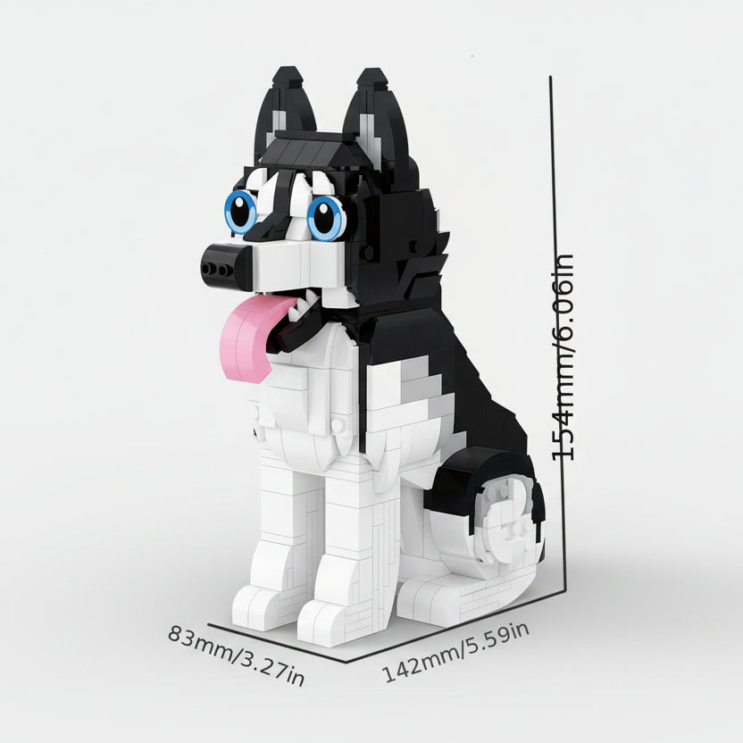 Sitzender Husky | Bausteine