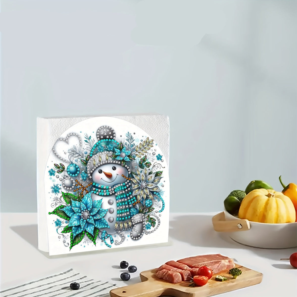 Schneemann | Serviettenhalter | Diamond Painting
