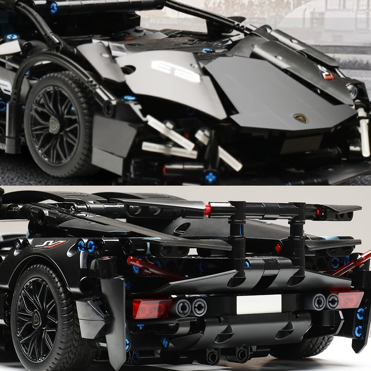Schwarzer Supersportwagen | Bausteine