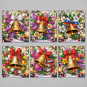 Weihnachtsglocken-Karten | 6 Stück | Diamond Painting