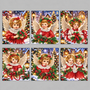 Weihnachtsengel-Karten | 6 Stück | Diamond Painting
